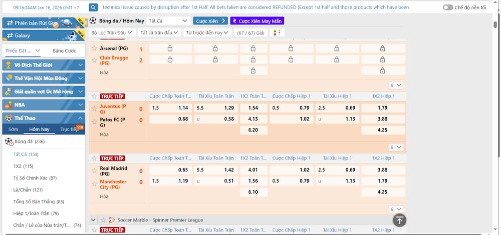 Tổng hợp các loại kèo running Sodo6789